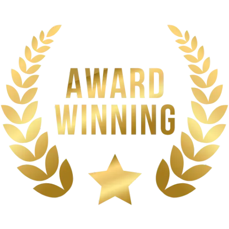 Gold award-winning badge representing excellence by Fence Builders Napier.