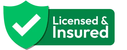 Green shield trust badge indicating licensed and insured operations by Fence Builders Napier.