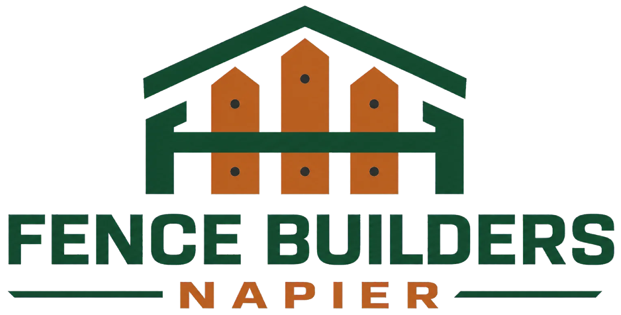 Official stacked website logo display for Fence Builders Napier.