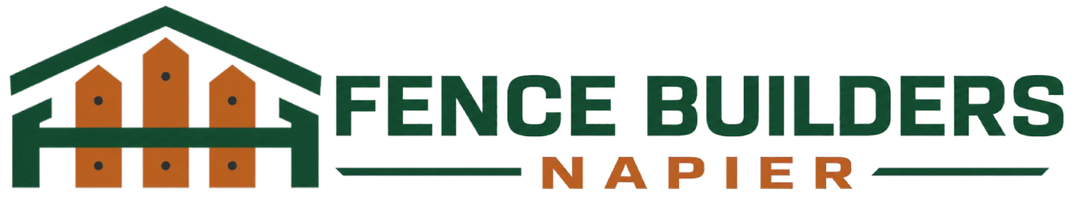 Official horizontal website header logo for Fence Builders Napier.
